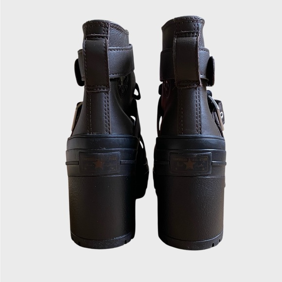 NWB Converse Chuck 70 De Luxe Heel Leather & Buckles Boots Women's Sz 5.5 Brown - Picture 10 of 16
